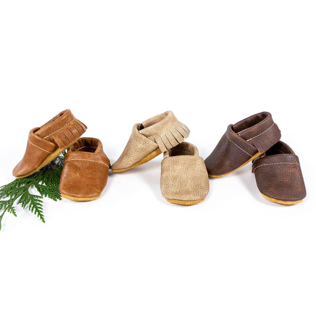 Saddle, Latte, Sable MOCCS Shoes Baby and Toddler: Saddle (mid-brown) / 1   (3m)4.25"