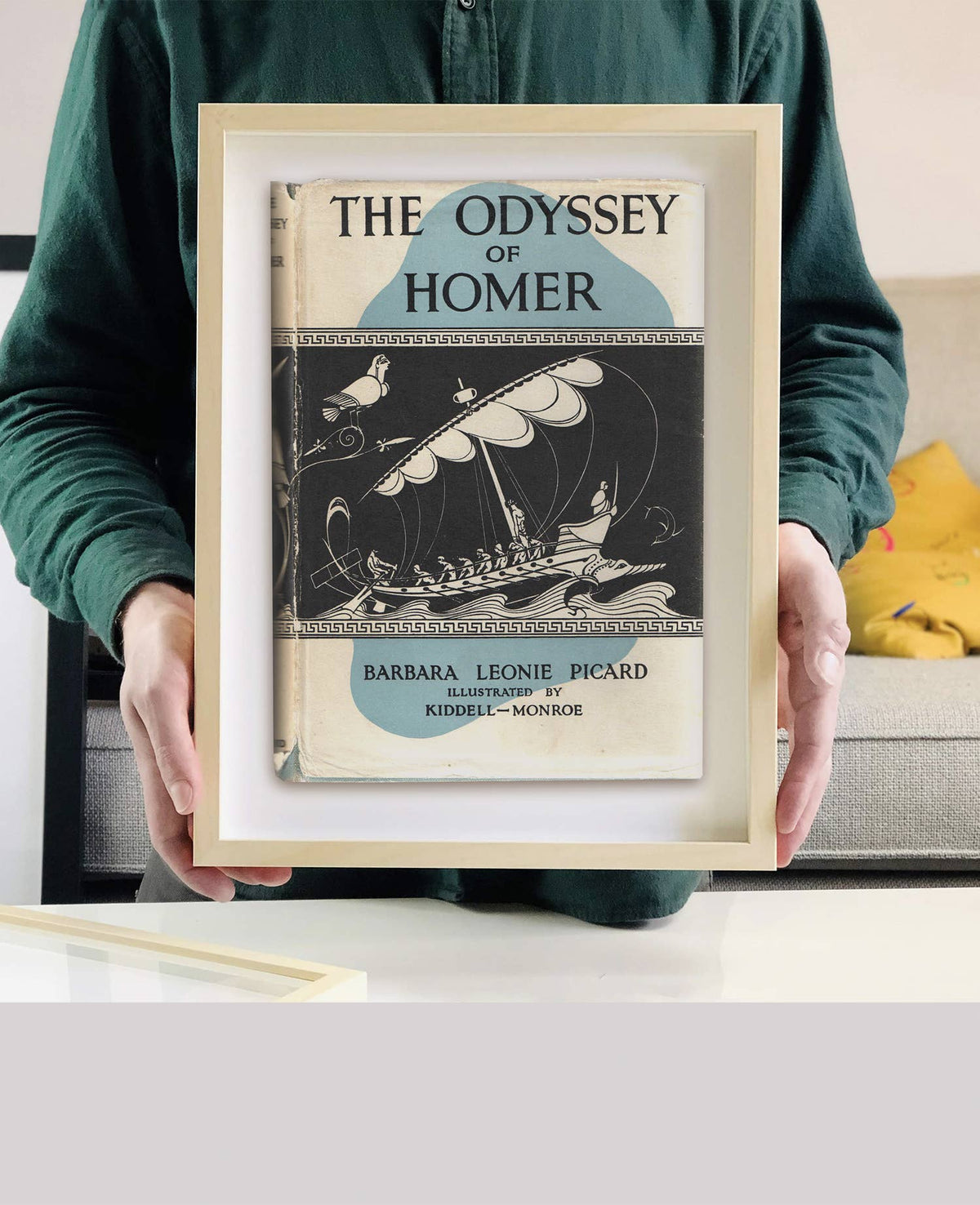 The Odyssey by Homer Book Cover Print: Maple Frame / 11×14"