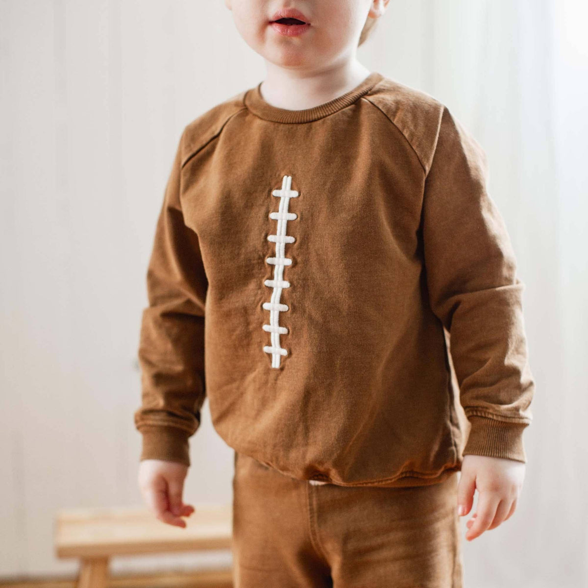 Acid Wash Football Toddler Sweatshirt Set: Hunter / 2 Toddler
