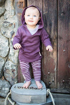 Lavender/Eggplant | Organic Leggings: 6-9m