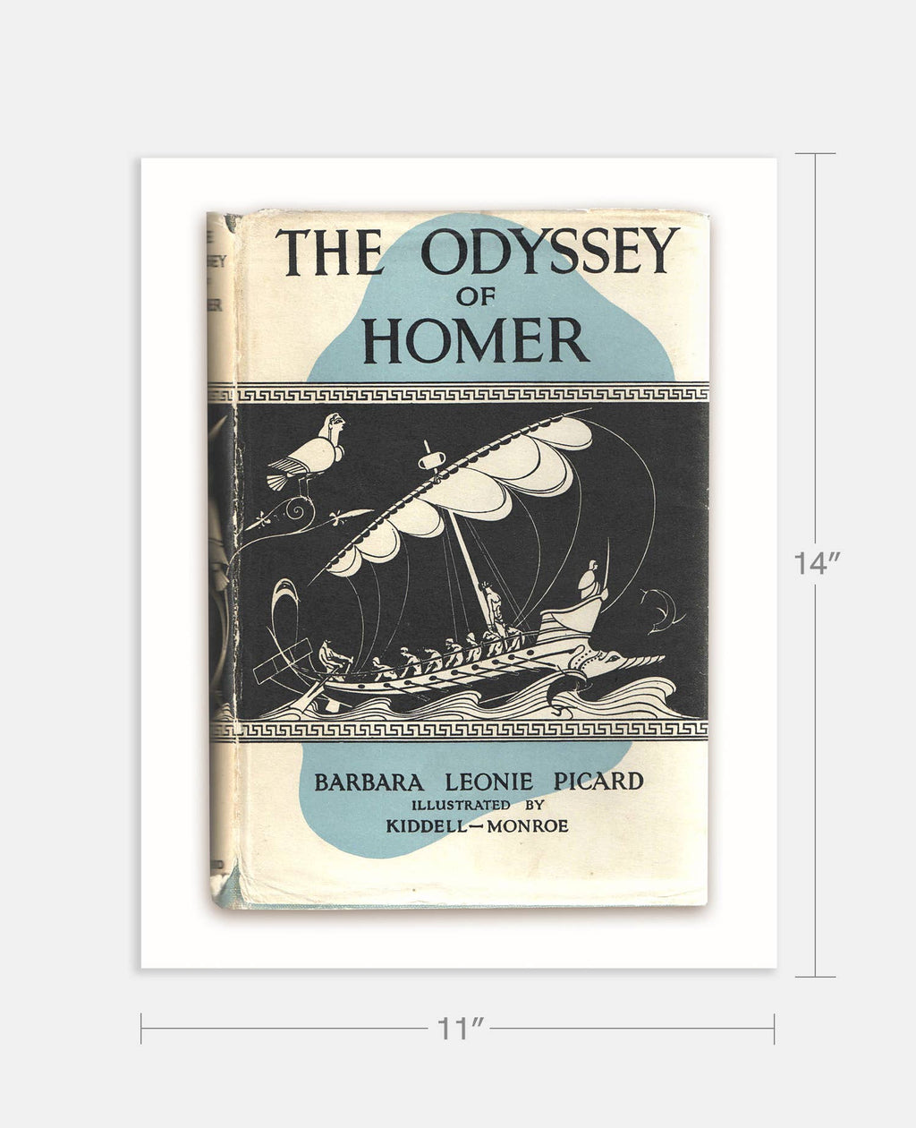 The Odyssey by Homer Book Cover Print: Maple Frame / 11×14"