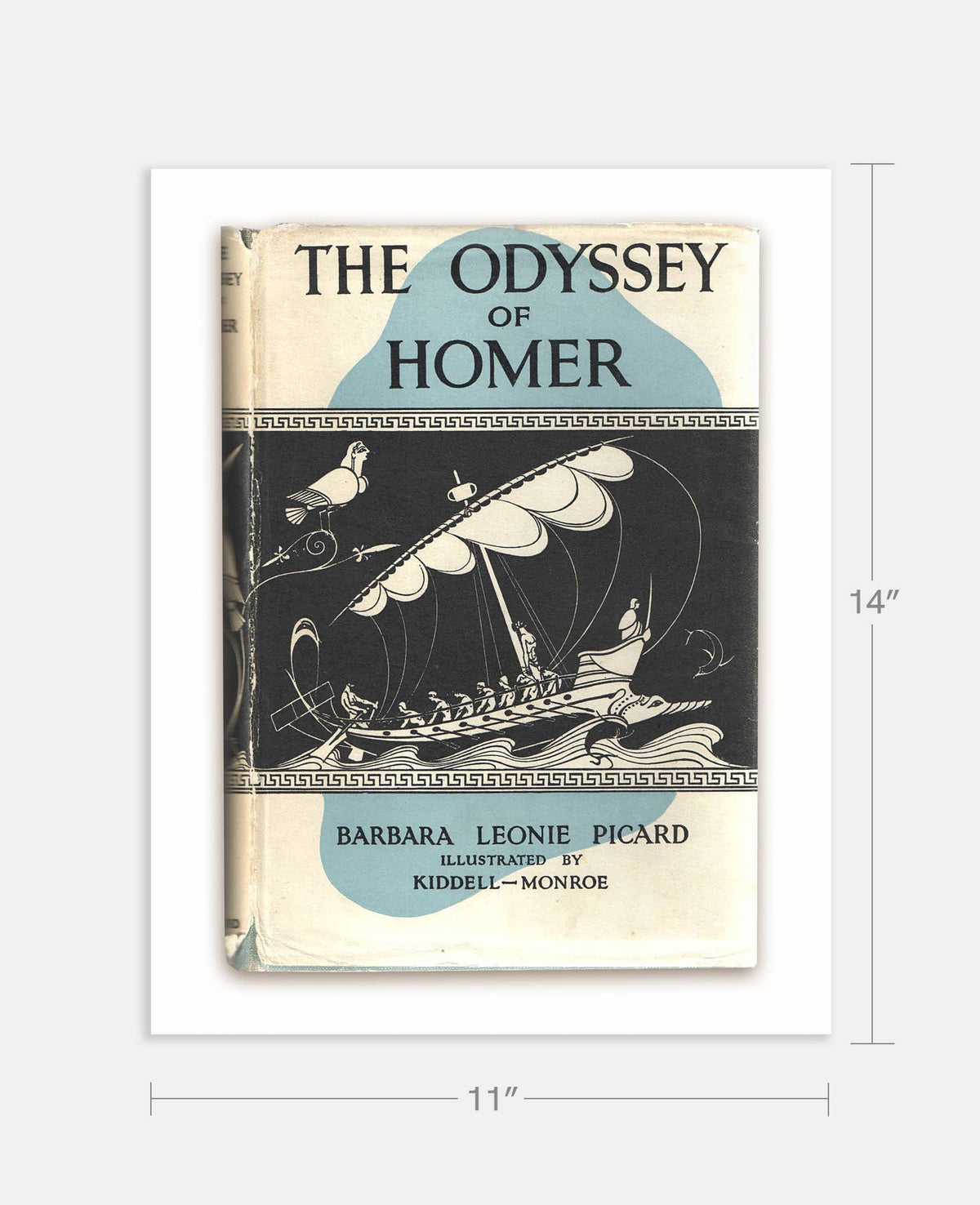 The Odyssey by Homer Book Cover Print: Maple Frame / 11×14"