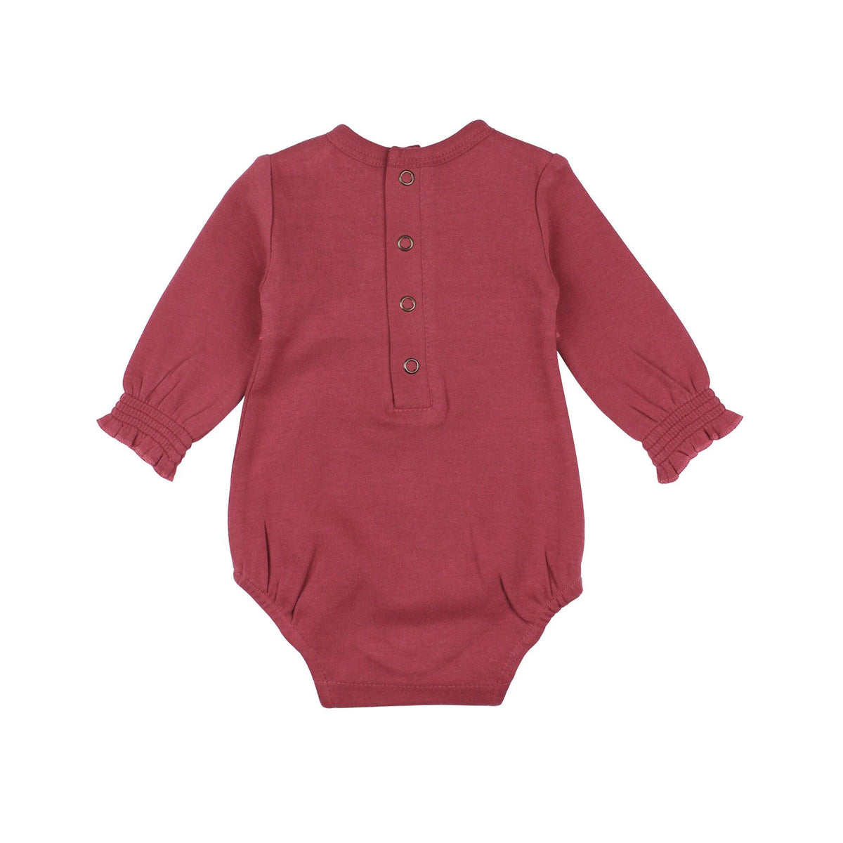 Appleberry | Organic Smocked Chest Bodysuit: 12-18m