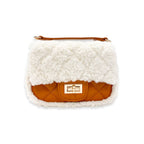 B1388 Sherpa Mixed Quilted Purse (3 Colors): Camel