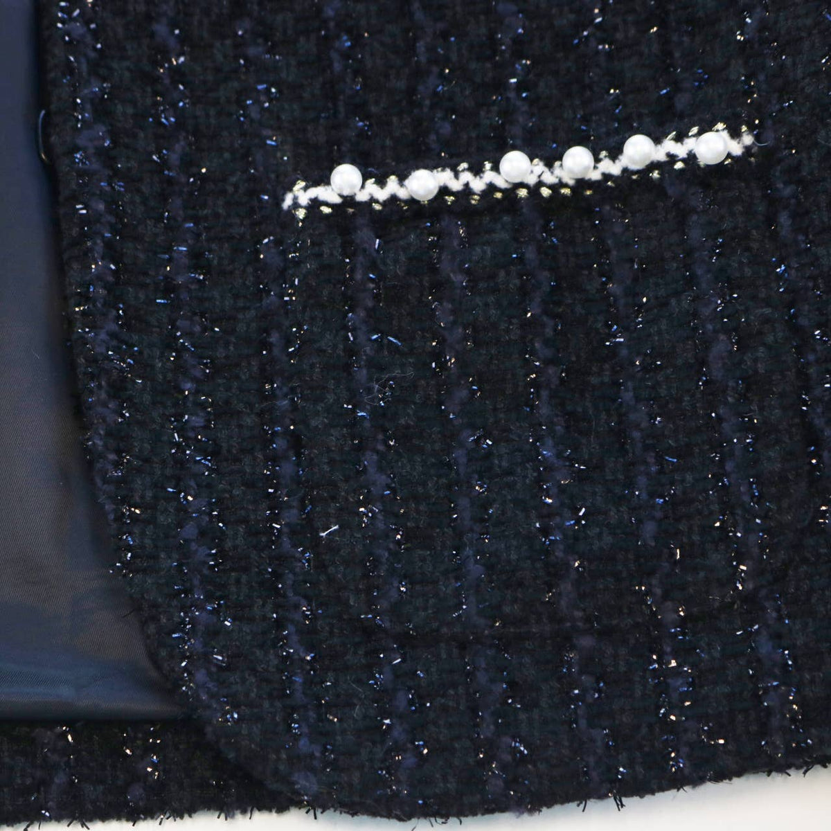 A30 14223  Pearl Trim Textured Jacket: BLACK / 2-2-2;2T-3T-4T