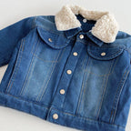 Baby Denim Jacket with Sherpa Collar: 4
