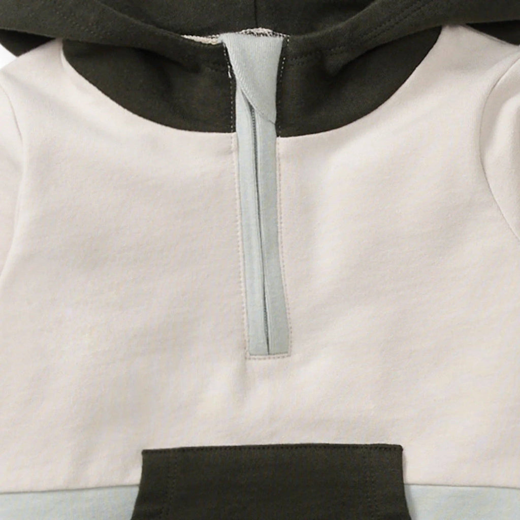 Color Blocked Sweatshirt & Pants Set - Bobcat: 12M