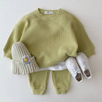 Baby Cotton Tracksuit Pullover Set: 6-12M / Navy