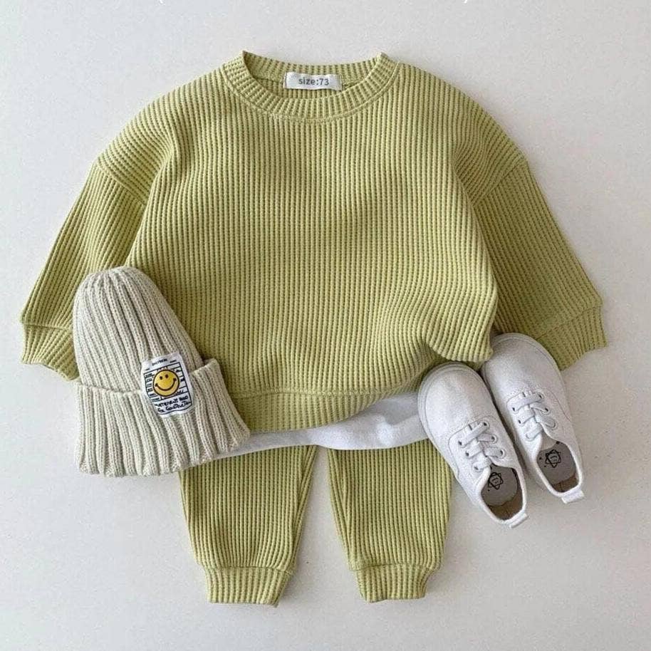 Baby Cotton Tracksuit Pullover Set: 12-18M / Navy