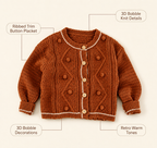 Baby Cable Knit Button Cardigan: 12M