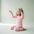 Modal Long Sleeve Pajama Set for Kids Cloud: Brown / S(2T)