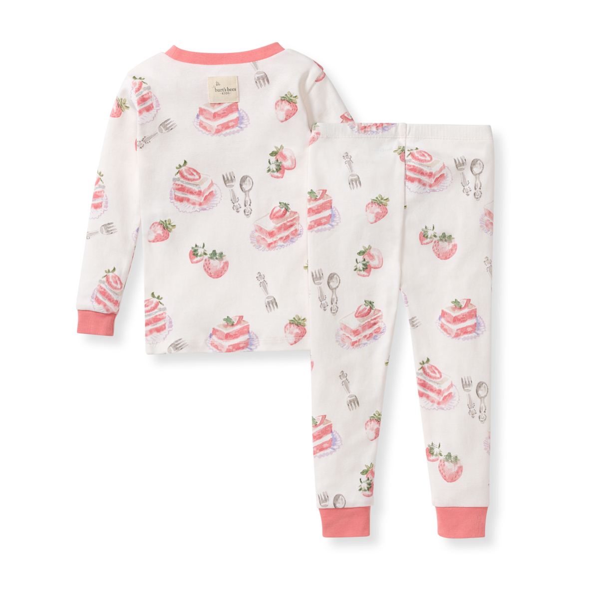 Strawberry Cakes Organic Cotton Two-Piece Pajamas: 5T
