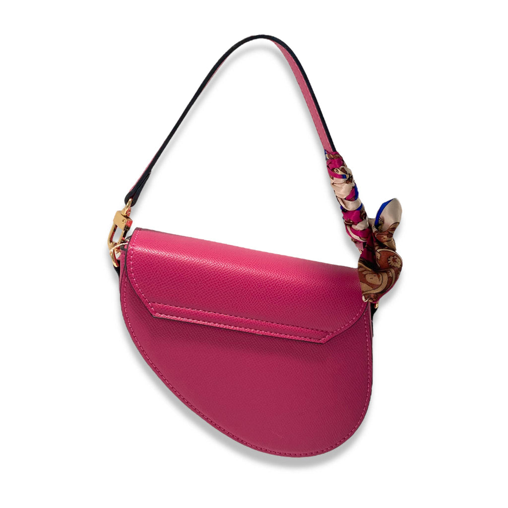 B1309 & B1342 Saddle Purse w/ Scarf (6 Colors): IVORY / B1342 - BIG