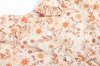 Brown Floral Collared Dress: 3T