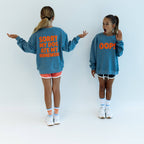 SORRY, MY DOG ATE MY HOMEWORK | DUSTY BLUE | oversized drop shoulder | KIDS: DUSTY BLUE / 4-6 PULLOVER