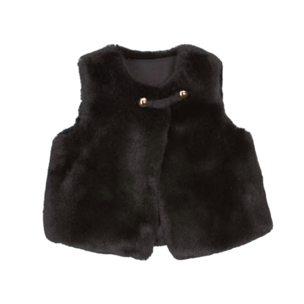 A70 72166 Furry Vest (2 Colors): GREY / 2-2-2;4-5-6