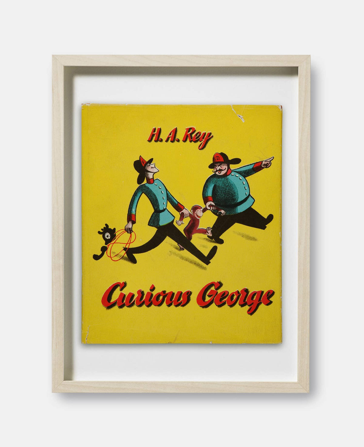 Curious George by H.A Rey Book Cover Print: Maple Frame / 11×14"