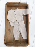 Chunky Braided PANTS: Cream/light rice / 4T