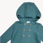 Hooded Double Button Baby Coat Jacket (Organic) 4 Colors: Stone / 18-24M