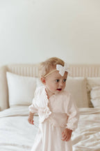 Cotton Candy | Organic Pointelle Ruffle Sweater: 6-9m