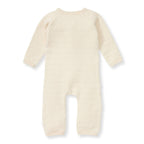 Organic Cotton Quilted Bee Wrap-Front Baby Jumpsuit - Oat: Oat / 12 Months