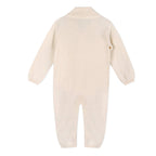 Milan Shawl Sweater Knit Baby Jumpsuit (Organic cotton): Blue / 18-24