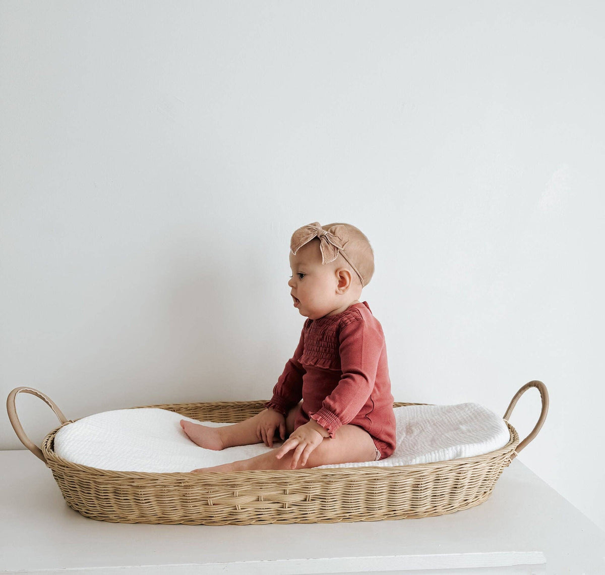 Appleberry | Organic Smocked Chest Bodysuit: 9-12m