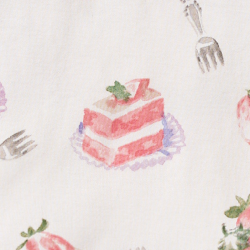 Strawberry Cakes Organic Cotton Two-Piece Pajamas: 4T