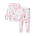 Cherry Blossom Tree Organic Cotton Two-Piece Pajamas: 3T