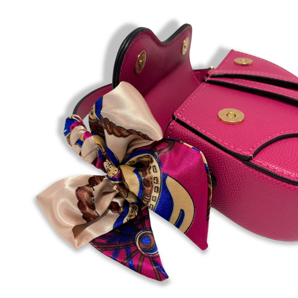 B1309 & B1342 Saddle Purse w/ Scarf (6 Colors): IVORY / B1342 - BIG