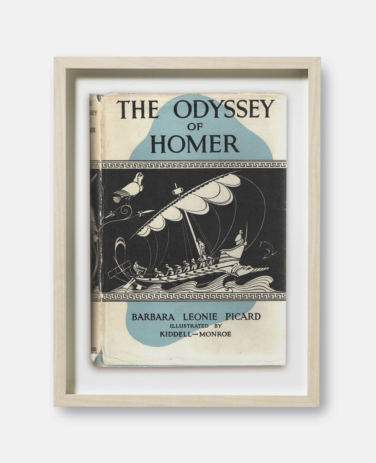 The Odyssey by Homer Book Cover Print: Maple Frame / 11×14"