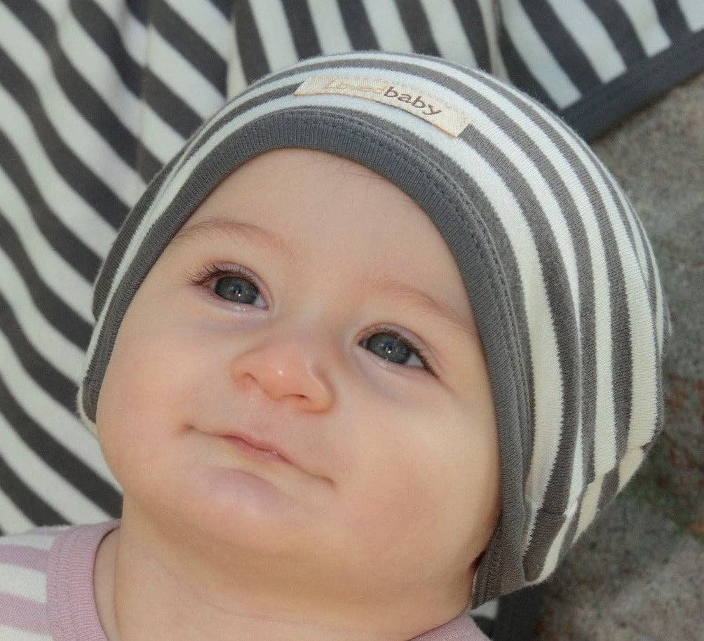 Gray/Beige | Organic Cute Cap: 6-12m