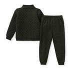 Quilted Organic Cotton Top & Pants Set - Shadow: 3-6M