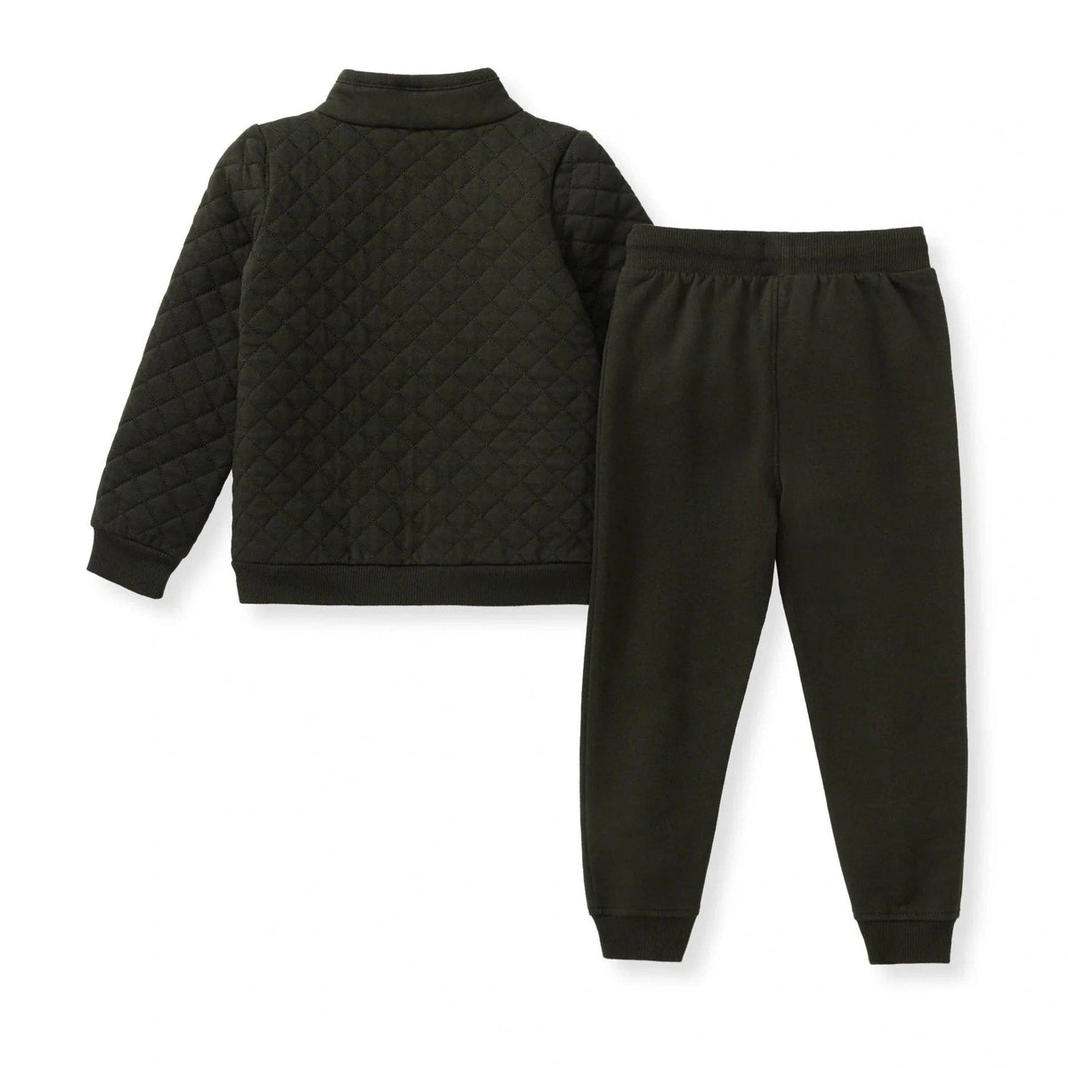 Quilted Organic Cotton Top & Pants Set - Shadow: 3-6M