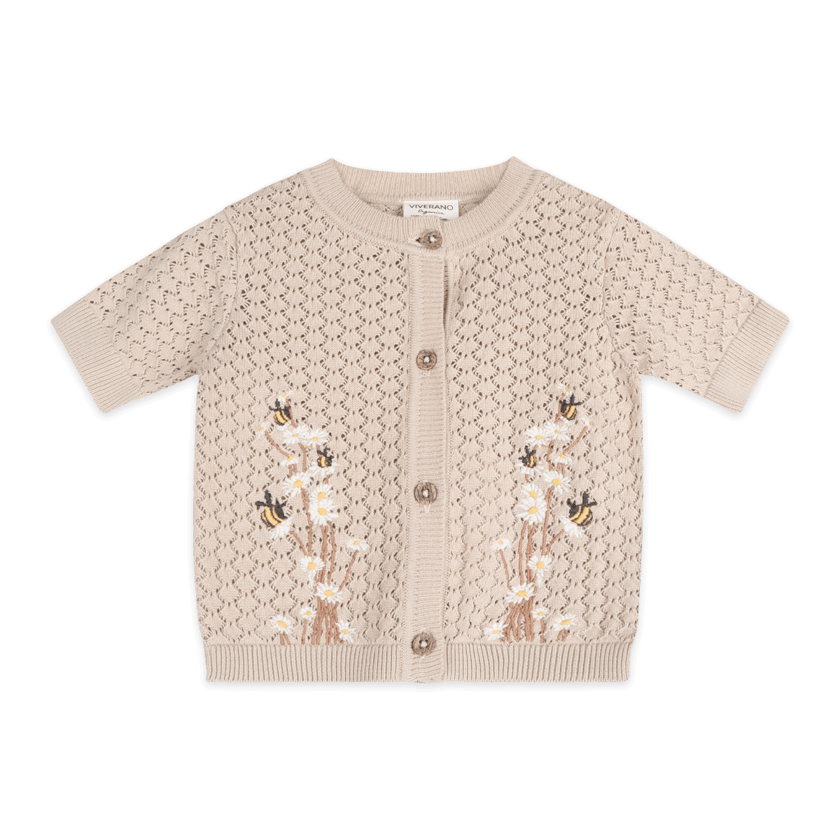 Daisy Bee Baby Knit Top & Pants Set (Organic Cotton): Cottonwood / 3-4T