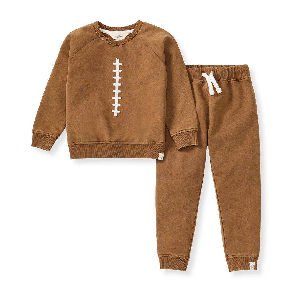 Acid Wash Football Toddler Sweatshirt Set: Hunter / 2 Toddler