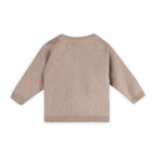 Bear Knit Baby Pullover & Pant Set (Organic Cotton): Marl Brown / 18-24M