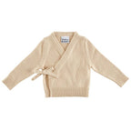 Two-Piece Knit Wrap Set - Oat: 100 % Cotton Knit / 3-6M