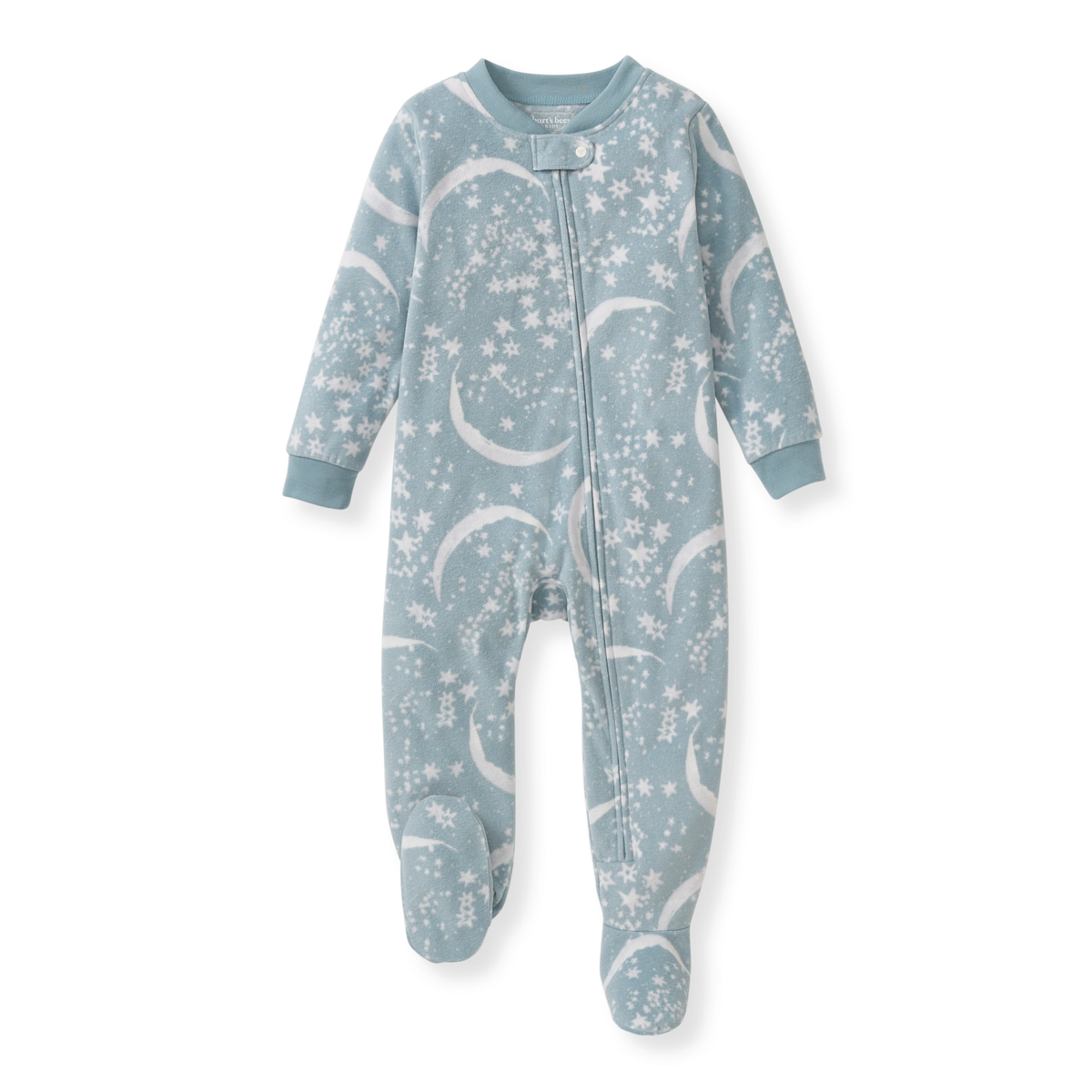 Celestial Moon polarbee™ Repreve® Fleece Pajamas - Mountain Blue: 0-3M