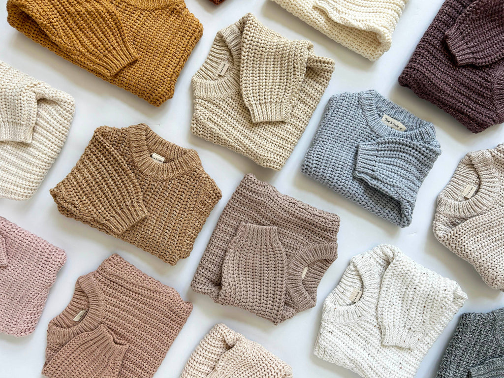 Baby Chunky Knit Braided Sweater | Pastels: Plum / 12-24 months