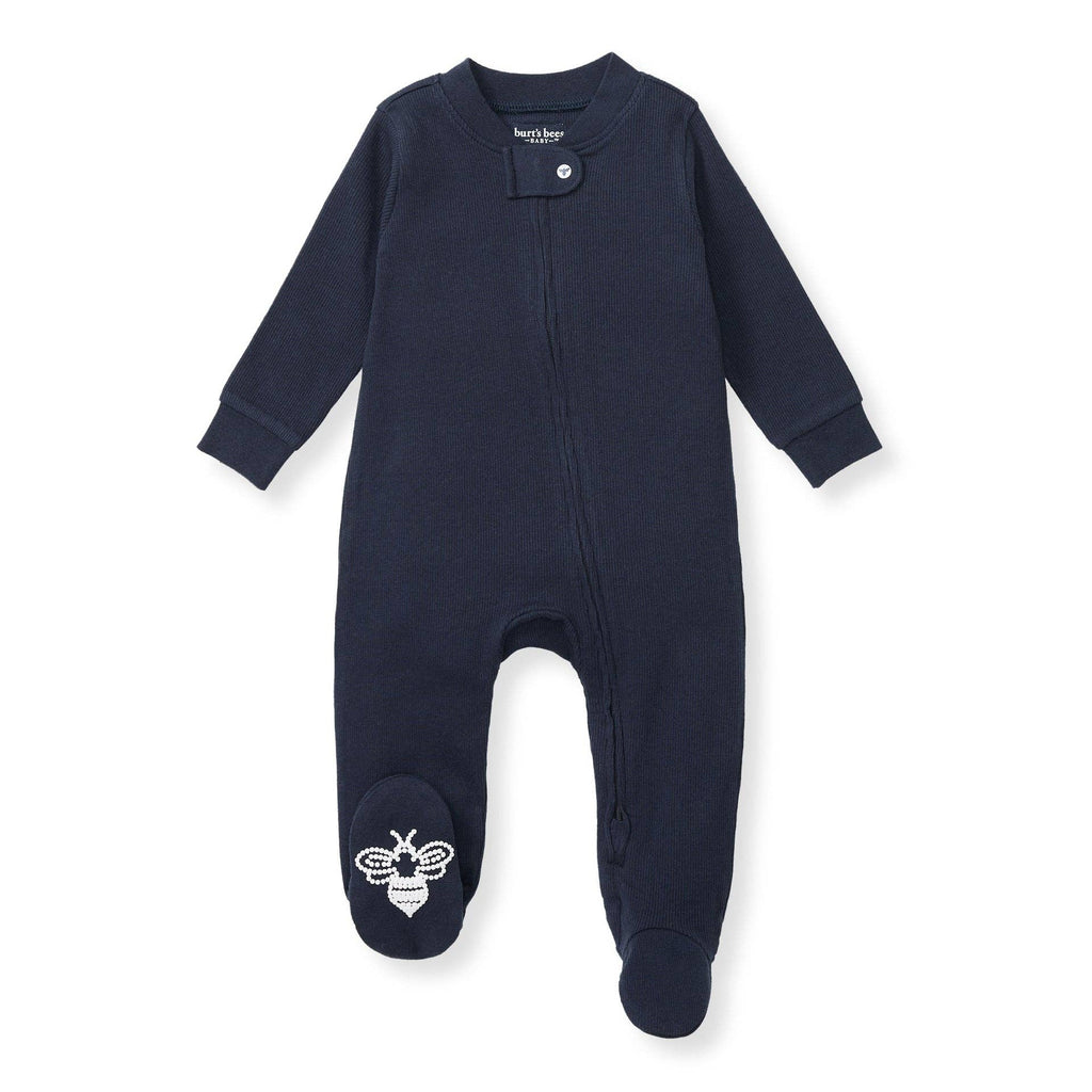Solid Rib Organic Cotton Sleep & Play - Midnight: Midnight / 6-9 Months