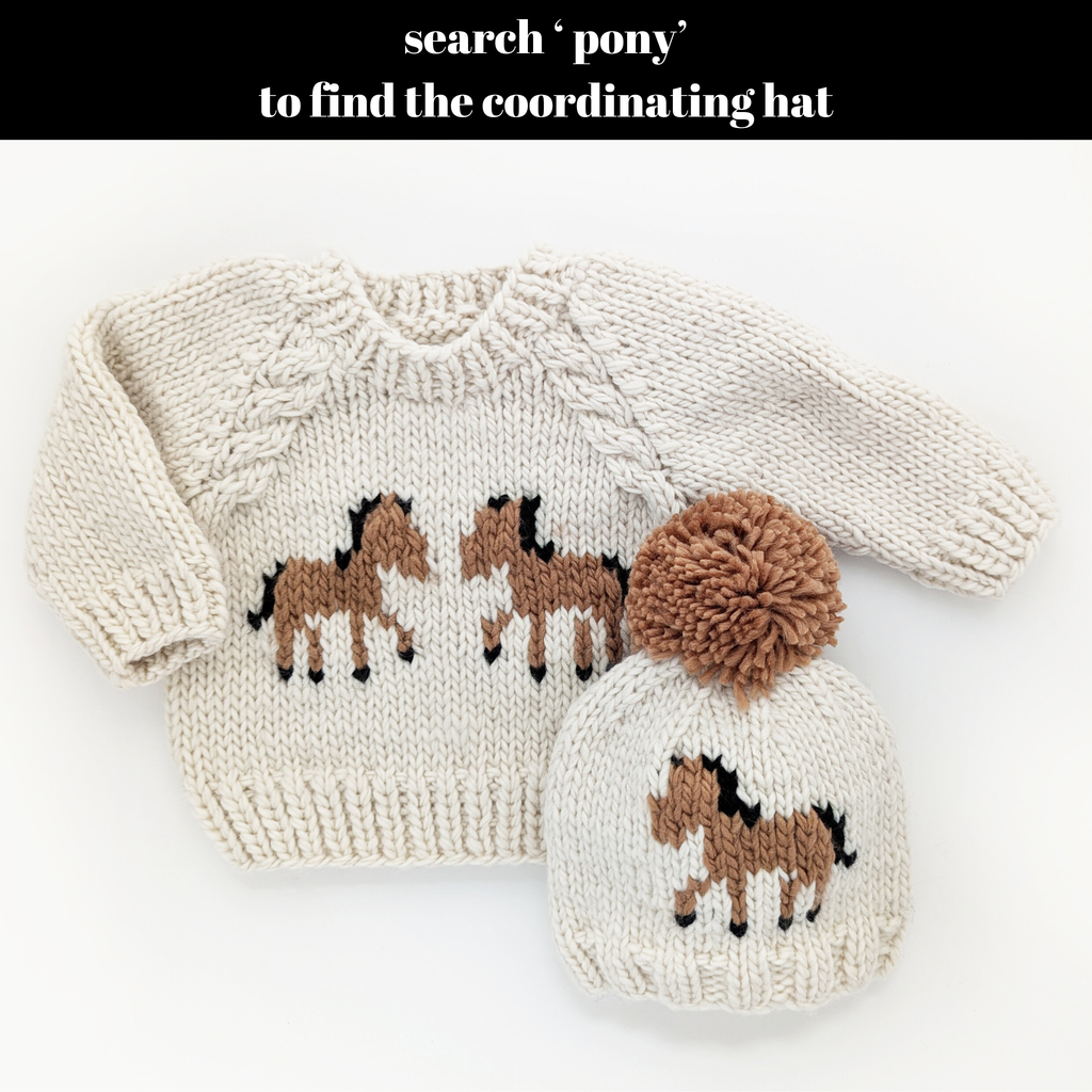 Pony Sweater Natural for Baby & Toddler: 6-12 months