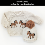 Pony Sweater Natural for Baby & Toddler: 12-18 months