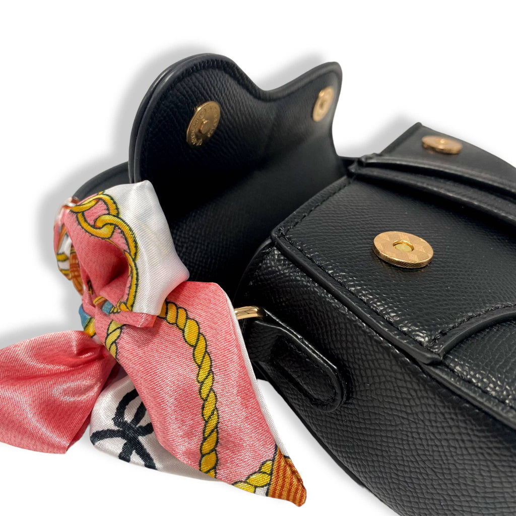 B1309 & B1342 Saddle Purse w/ Scarf (6 Colors): Beige / B1342 - BIG
