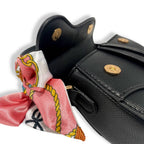 B1309 & B1342 Saddle Purse w/ Scarf (6 Colors): PINK / B1342 - BIG
