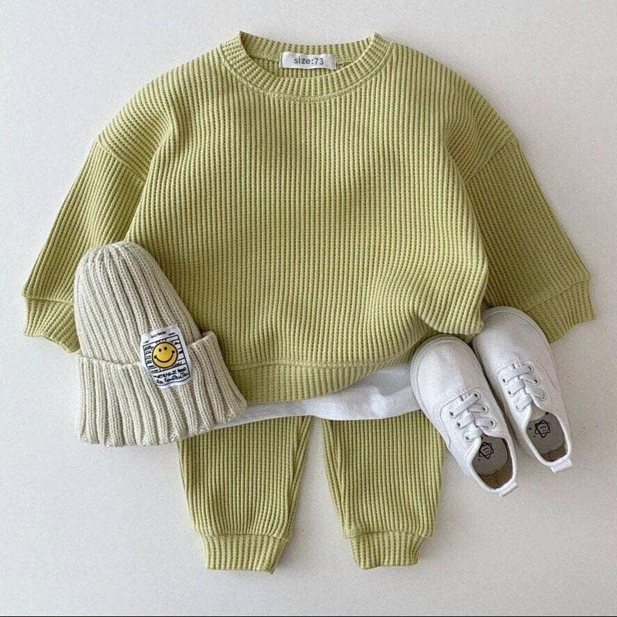 Baby Cotton Tracksuit Pullover Set: 6-12M / Navy