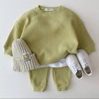 Baby Cotton Tracksuit Pullover Set: 6-12M / Navy