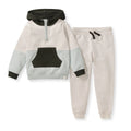 Color Blocked Sweatshirt & Pants Set - Bobcat: 12M