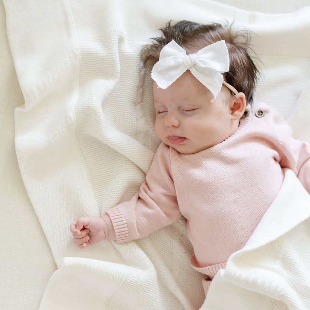 HEIRLOOM COTTON KNIT SETS: Tan / 3-6 Months