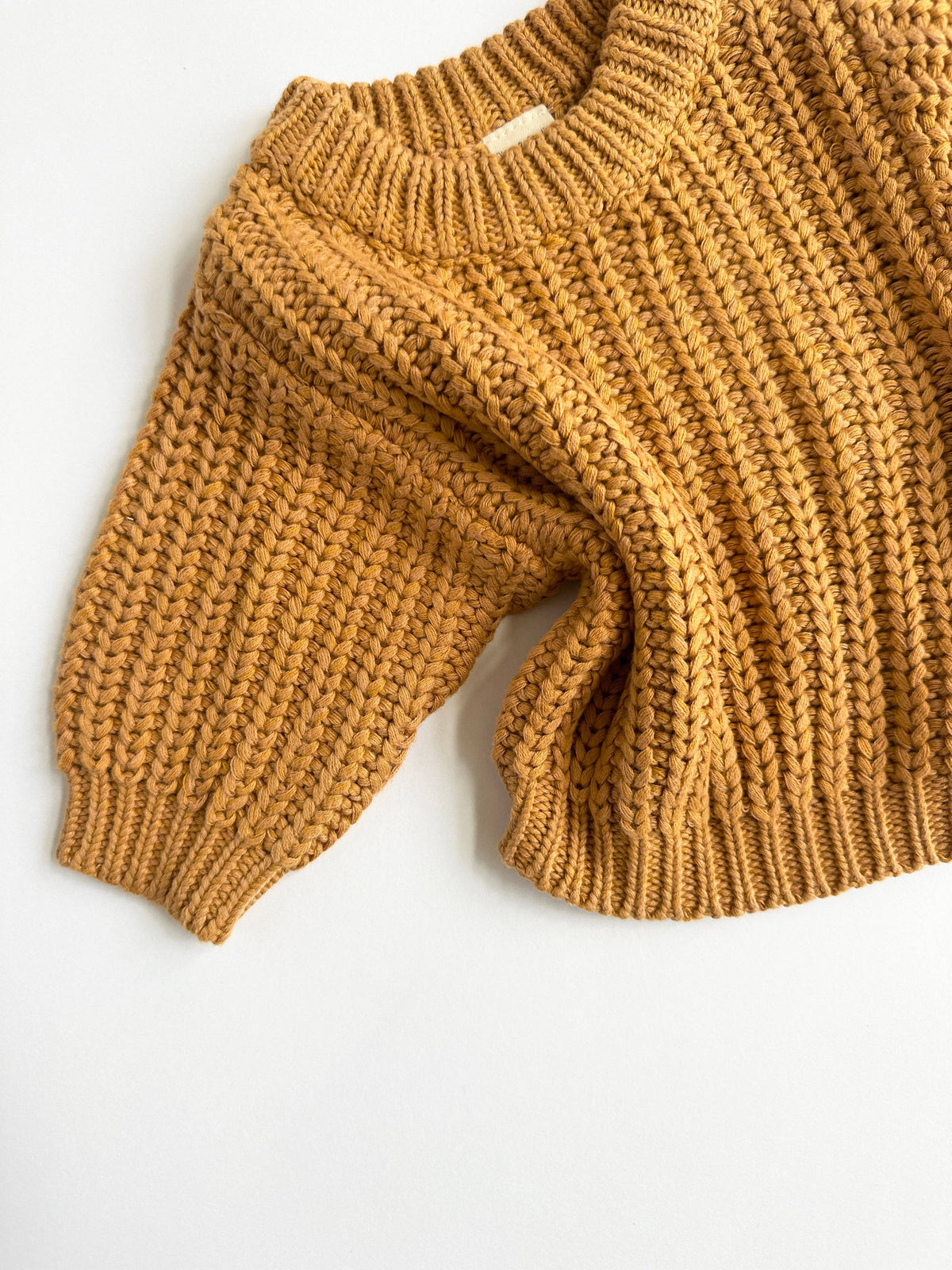 Baby Chunky Knit Braided Sweater | Pastels: Fog / 3-6 months